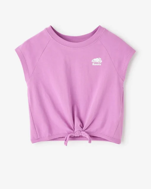 Toddler Girls Raglan Tie T-Shirt